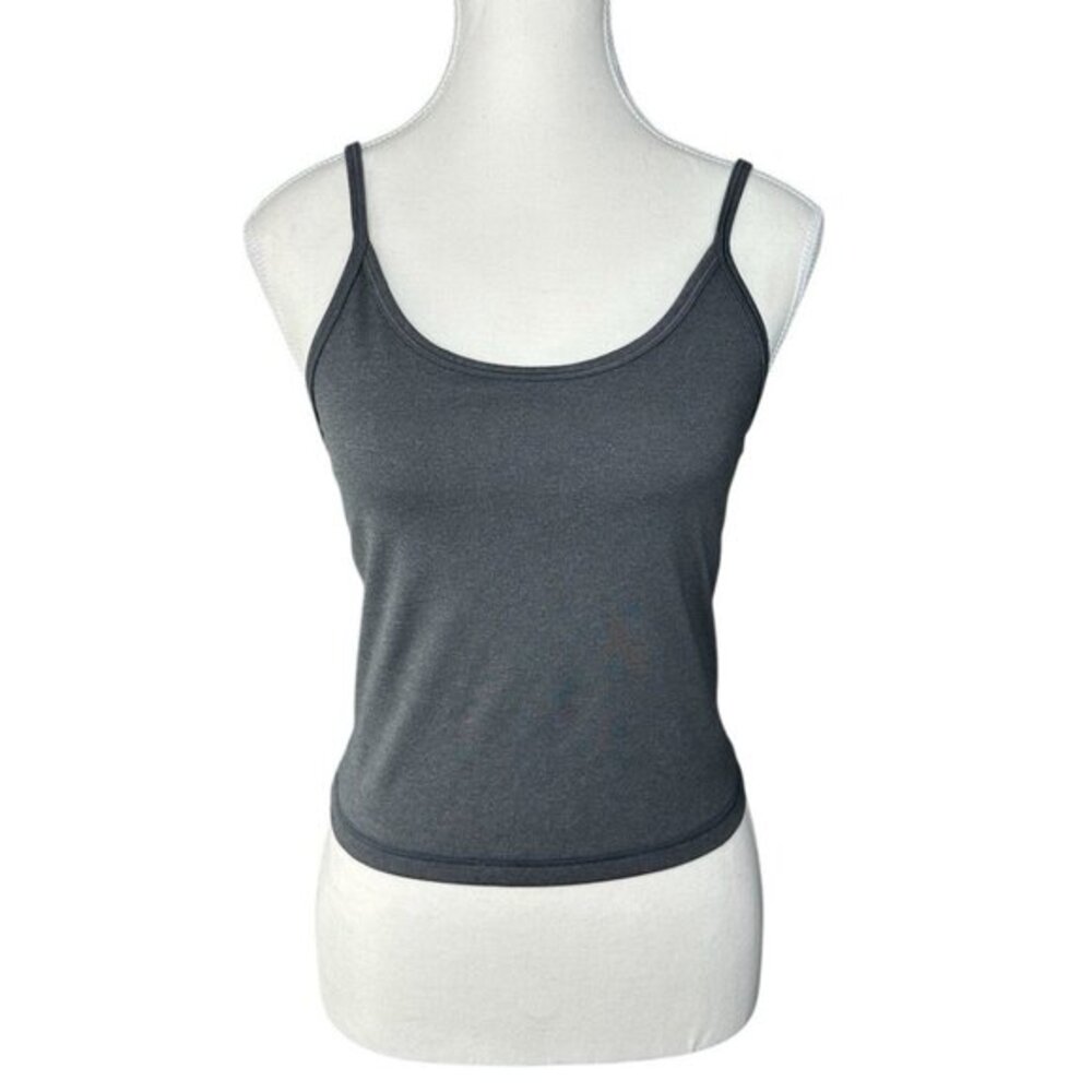 Everlane Perform Cami Charcoal Heather Gray Womens‎ Small Shelf Bra Tank Top